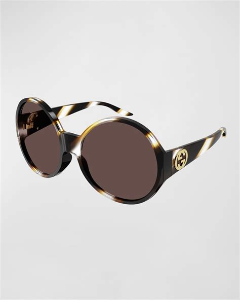 gucci oversized round sunglasses